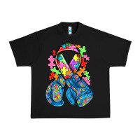 Black autism awareness with boxing gloves Urban Heavy Tee - NancyCooperArtShop