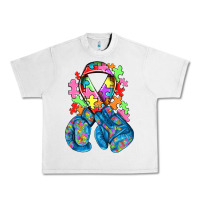 Lunar Rock autism awareness with boxing gloves Urban Heavy Tee - NancyCooperArtShop