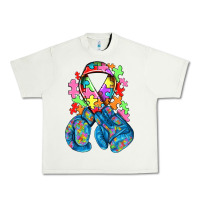 Pistachio autism awareness with boxing gloves Urban Heavy Tee - NancyCooperArtShop