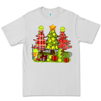 Dove Grey Christmas With Tennis Trees Premium Tee - BundleAndBundleShop