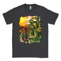 Smoke western boots with cactus and desert Classic Tee - RanaPortraitStore