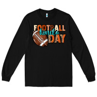Black Football kinda day Long Sleeve Tee - HowdyJamesFarm