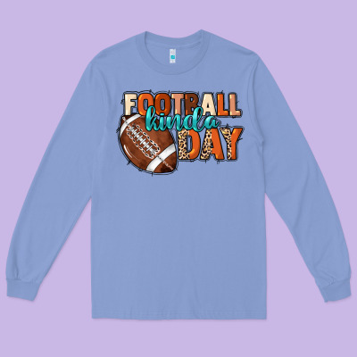 Football Kinda Day Long Sleeve Tee Designed By Howdyjamesfarm