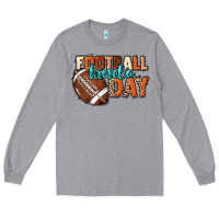 Heather Grey Football kinda day Long Sleeve Tee - HowdyJamesFarm