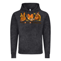 Vintage Black Peace Love Thanksgiving Vintage Hoodie - texasbilliewilder