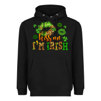 Black kiss me im irish st patricks lip stain Heavyweight Hoodie - LillyAllenDesigns