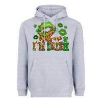 Heather Grey kiss me im irish st patricks lip stain Heavyweight Hoodie - LillyAllenDesigns