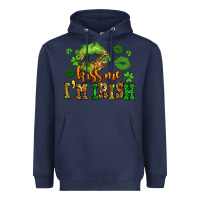 Navy kiss me im irish st patricks lip stain Heavyweight Hoodie - LillyAllenDesigns