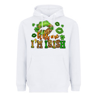 White kiss me im irish st patricks lip stain Heavyweight Hoodie - LillyAllenDesigns