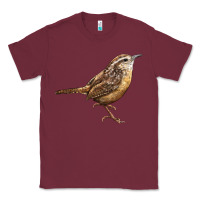 Burgundy Ccarolina Wren Classic Tee - LillyAllenDesigns