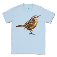 Dusty Blue Ccarolina Wren Classic Tee - LillyAllenDesigns