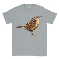 Heather Grey Ccarolina Wren Classic Tee - LillyAllenDesigns