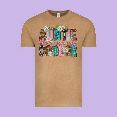 Auntie Like A Mom Only Cooler Vintage Tee Designed By Texasbilliewilder