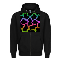 Black cow glitter seamless pattern Zipper Hoodie - BundleAndBundleShop