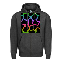 Charcoal Heather cow glitter seamless pattern Zipper Hoodie - BundleAndBundleShop