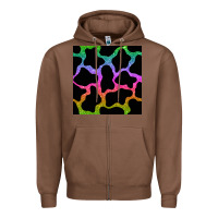 Chestnut cow glitter seamless pattern Zipper Hoodie - BundleAndBundleShop