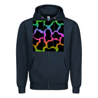 Navy cow glitter seamless pattern Zipper Hoodie - BundleAndBundleShop