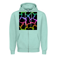 Seafoam cow glitter seamless pattern Zipper Hoodie - BundleAndBundleShop