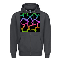 Smoke cow glitter seamless pattern Zipper Hoodie - BundleAndBundleShop
