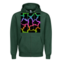 Sports Green cow glitter seamless pattern Zipper Hoodie - BundleAndBundleShop
