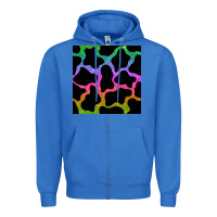 True Royal cow glitter seamless pattern Zipper Hoodie - BundleAndBundleShop