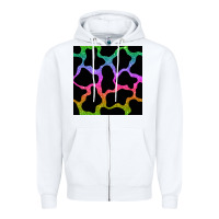 White cow glitter seamless pattern Zipper Hoodie - BundleAndBundleShop