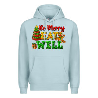 Blue Mist be merry eat well Premium Hoodie - FaDigitalArtStudio