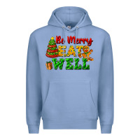Colony Blue be merry eat well Premium Hoodie - FaDigitalArtStudio