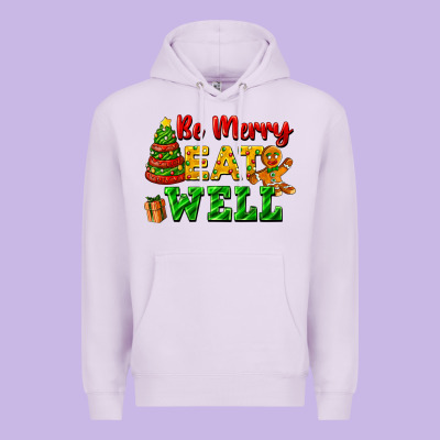 Be Merry Eat Well Premium Hoodie Designed By Fadigitalartstudio