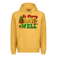 Mustard be merry eat well Premium Hoodie - FaDigitalArtStudio