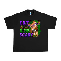 Black Eat Drink and Be Scary with Halloween Urban Heavy Tee - texasbilliewilder