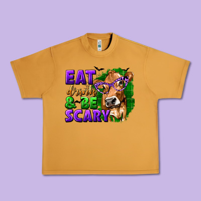 Eat Drink And Be Scary With Halloween Urban Heavy Tee Designed By Texasbilliewilder
