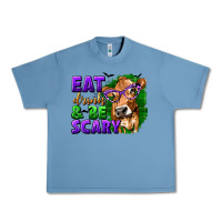 Pebble Blue Eat Drink and Be Scary with Halloween Urban Heavy Tee - texasbilliewilder