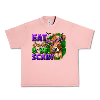 Salmon Eat Drink and Be Scary with Halloween Urban Heavy Tee - texasbilliewilder