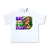 White Eat Drink and Be Scary with Halloween Urban Heavy Tee - texasbilliewilder
