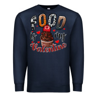Navy Food İs My Valentine Premium Sweatshirt - SublimationCraftShop