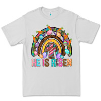 Dove Grey He Is Risen Rainbow Premium Tee - BundleAndBundleShop