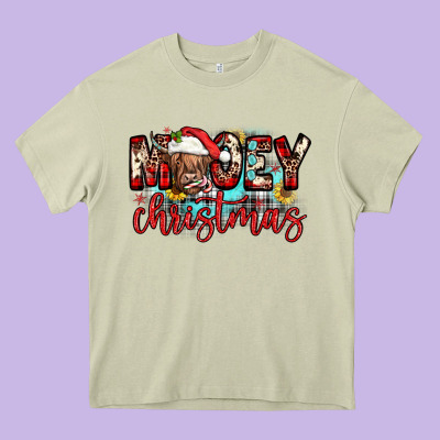 Mooey Christmas Sunflower Heavy Core Tee Designed By Jahusdesignshop