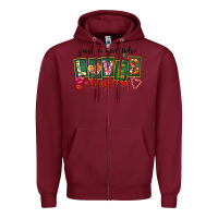 Burgundy Just A Girl Who Loves Christmas Zipper Hoodie - FaDigitalArtStudio