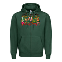 Sports Green Just A Girl Who Loves Christmas Zipper Hoodie - FaDigitalArtStudio