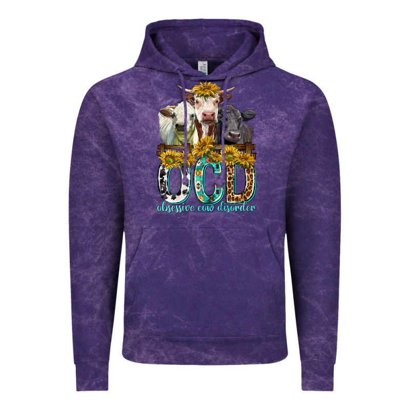 Obsessive Cow Disorder With Cows Vintage Hoodie by texasbilliewilder | Teevron