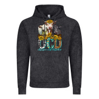 Vintage Black Obsessive Cow Disorder with Cows Vintage Hoodie - texasbilliewilder