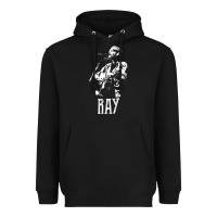 Black ray lamontagne   white stencil 1 Heavyweight Hoodie - tuanDangUi