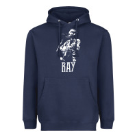 Navy ray lamontagne   white stencil 1 Heavyweight Hoodie - tuanDangUi