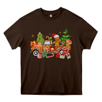 Chocolate Brown christmas gingerbread truck Heavy Core Tee - MaliasSmallBusiness