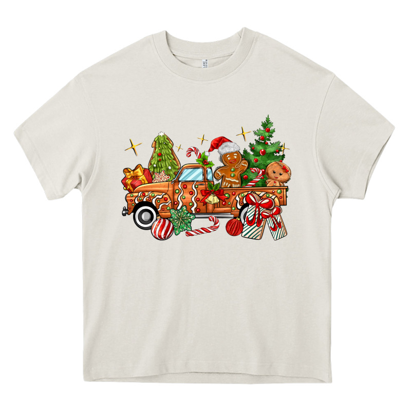 Christmas Gingerbread Truck Heavy Core Tee by MaliasSmallBusiness | Teevron