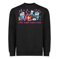 Black Coffee Nurse Repeat Nurse Coffee Cups Heavyweight Sweatshirt - FaDigitalArtStudio