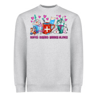 Heather Grey Coffee Nurse Repeat Nurse Coffee Cups Heavyweight Sweatshirt - FaDigitalArtStudio