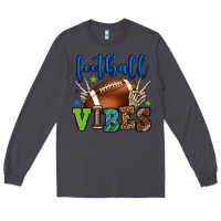 Smoke Football vibes green and blue Long Sleeve Tee - HowdyJamesFarm