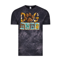 Cloud Black Dog Mama with Paw Vintage Tee - texasbilliewilder